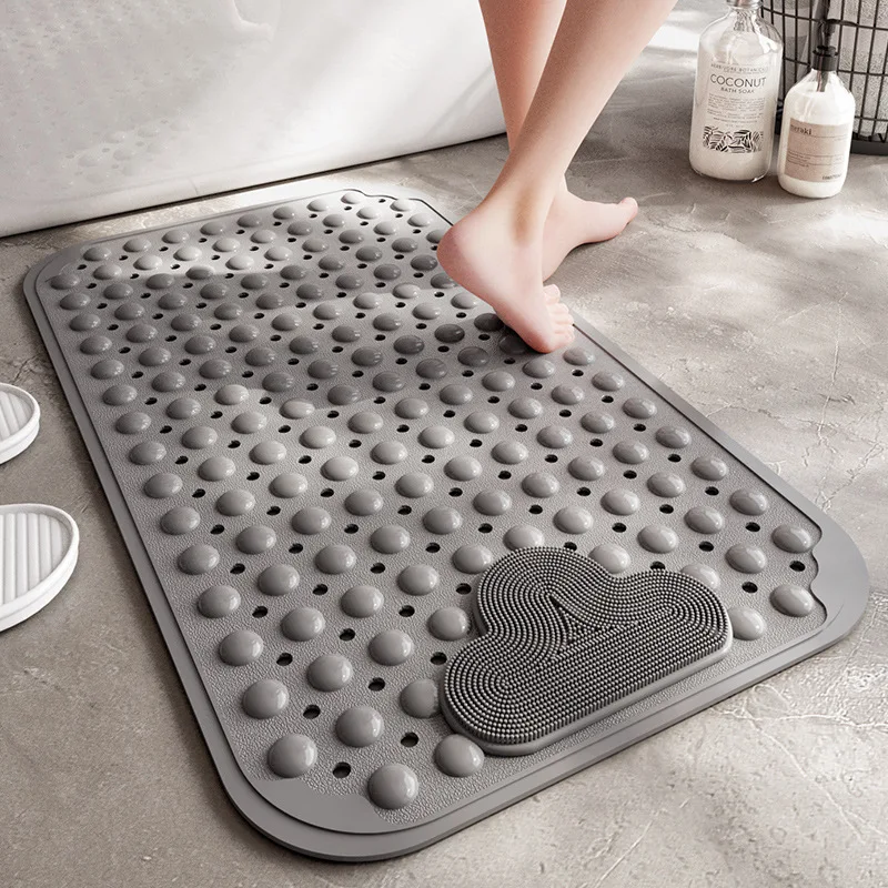 New Tpe Bathtub Anti Slip Mat for Hotels Shower Massage Floor Mat with Suction Cup Easy To Maintain Solid Antiwear Home Decor