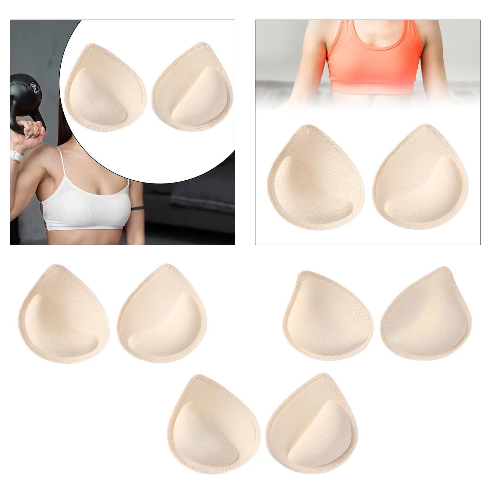 2x reggiseno imbottiture inserti Memory Foam potenziatori del seno leggeri inserti per biancheria intima Bikini top reggiseno sportivo Yoga Wear costumi da bagno