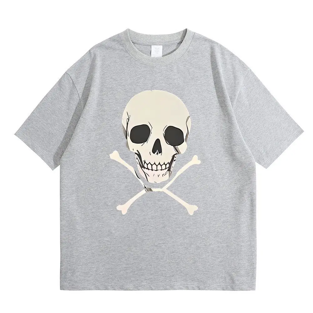 Anime Chainsaw Man Reze Skelett Gleicher Stil Bedrucktes T-Shirt für Männer und Frauen Lässige Übergroße T-Shirts Herren Vintage Streetwear Tees Tops – Detail 5