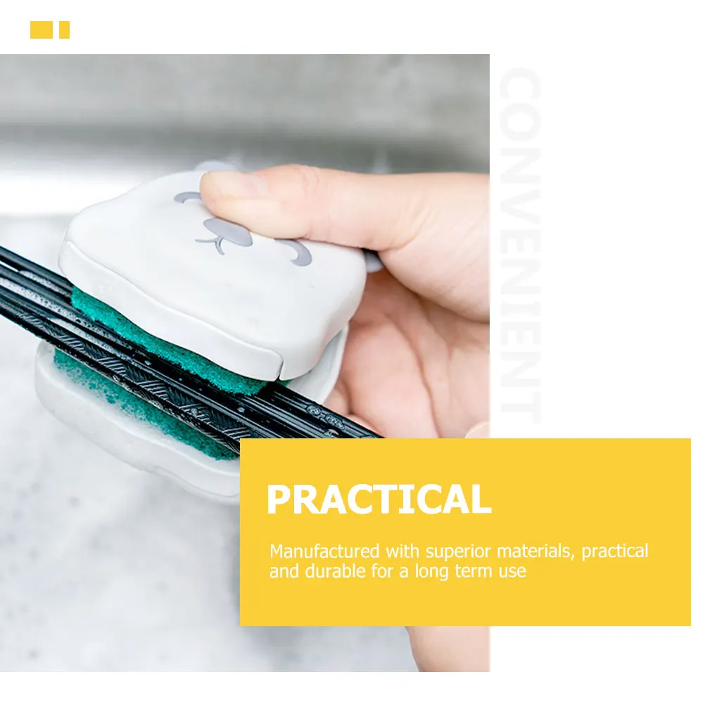 

Plastic Kitchen Cleaning Brush Knife Fork Chopstick Spoon Multi use Scrub Tool Portable Bristles Household Toilet