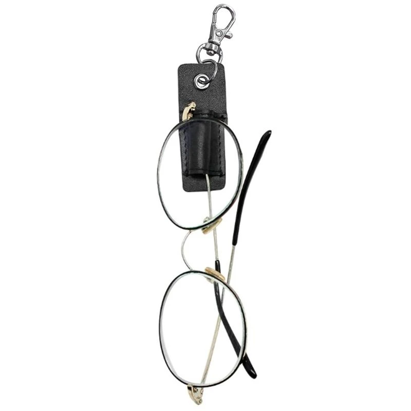 W89C Pen Holder for Lanyard Single Slot Leather Pen Holder Lanyard Pen Holder with Metal Clip for Badge Holder Neck Lanyard
