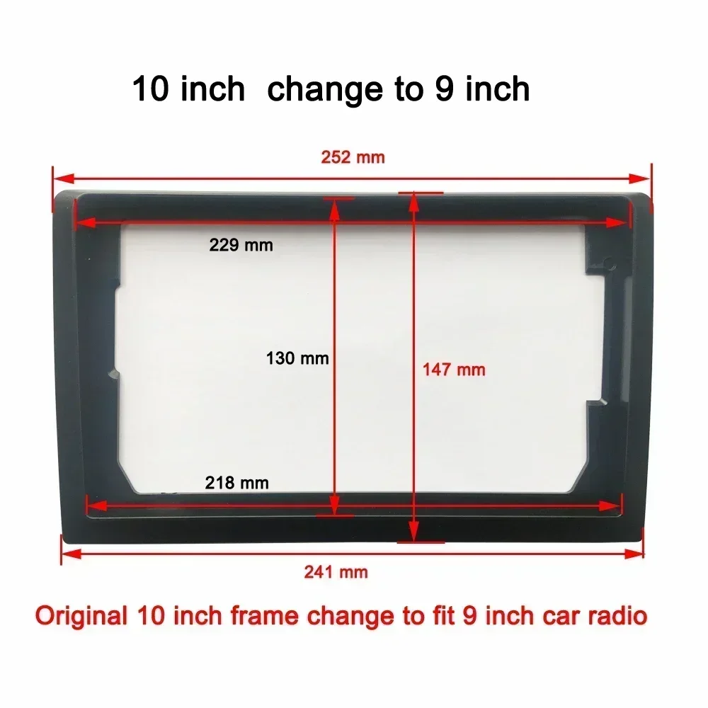 9 10 inch to 7, 9 to 10 inch car radio frame car radio switch frame suitable for all auto models car radio fascia convert frame