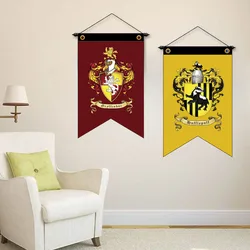 Gehetzte magische Schule Banner Flagge Gryffindor Hufflepuff College Party Dekoration Action figur Malerei Spielzeug liefert 30*50cm