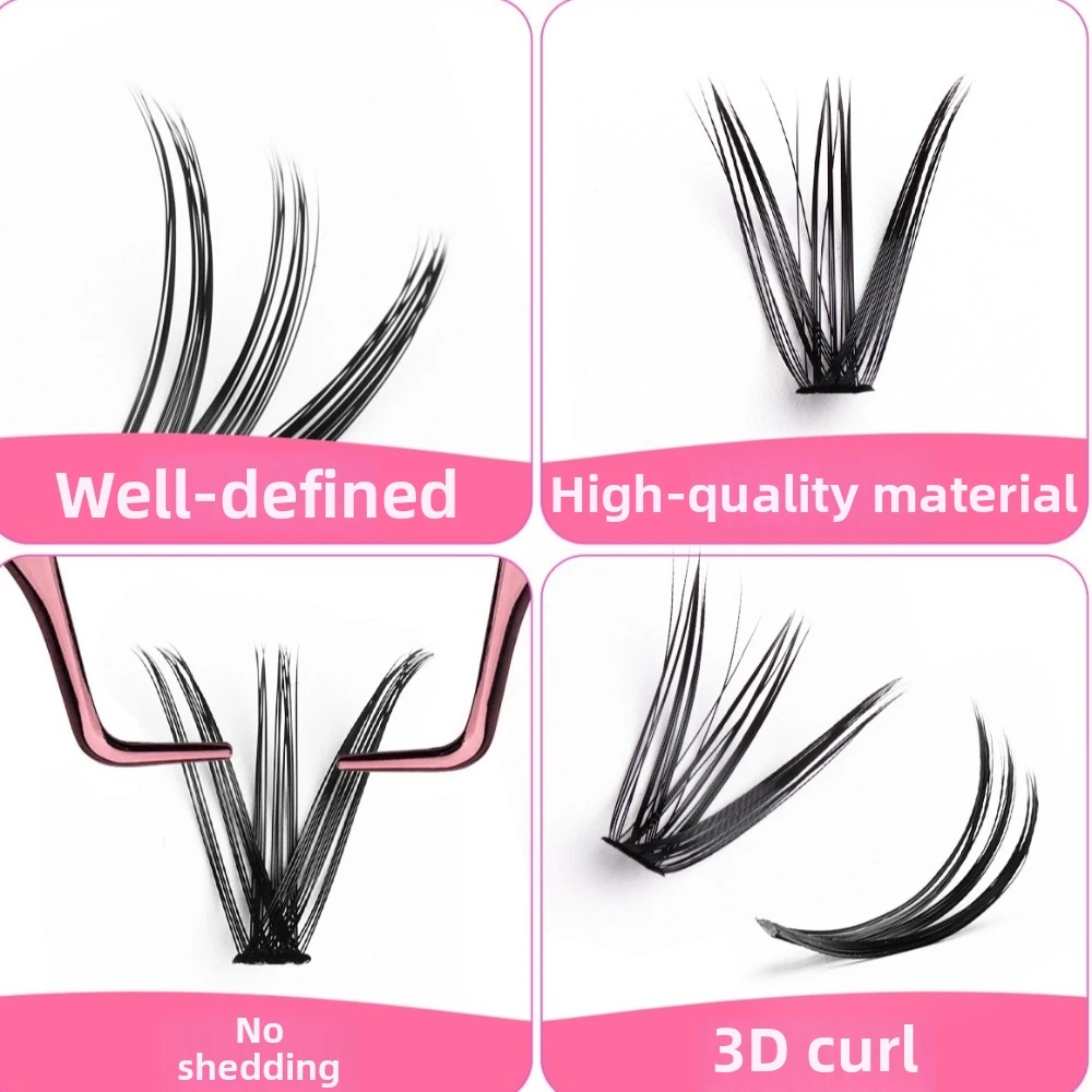 Volume Fans Large Capacity False Eyelash Segmented Thick Cluster Eyelash Fluffy Wispy Style 3D Eyelash European Style