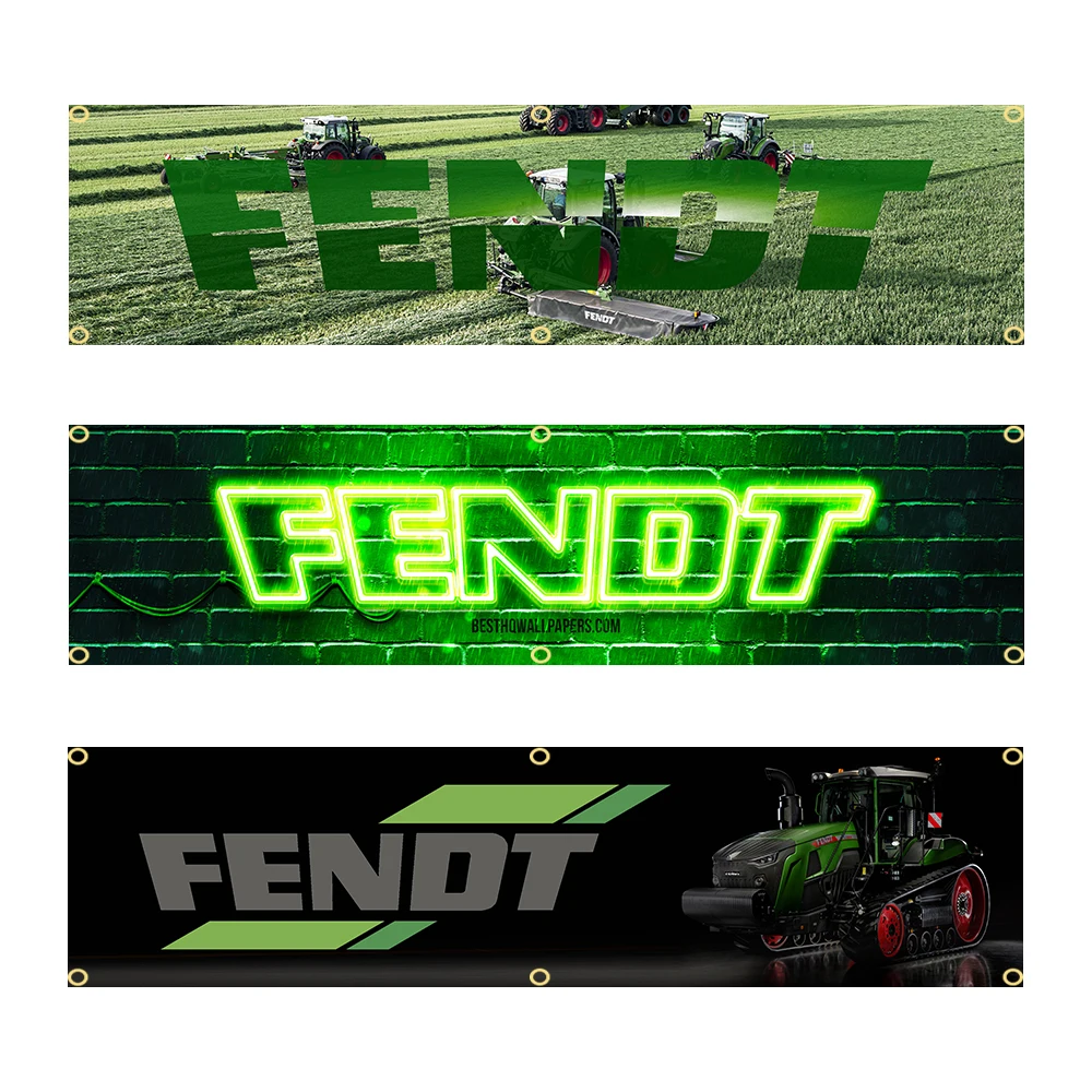 

60X240cm Germany Fendt Tractors Banner Flag Polyester Printed Garage or Outdoor Decoration Tapestry