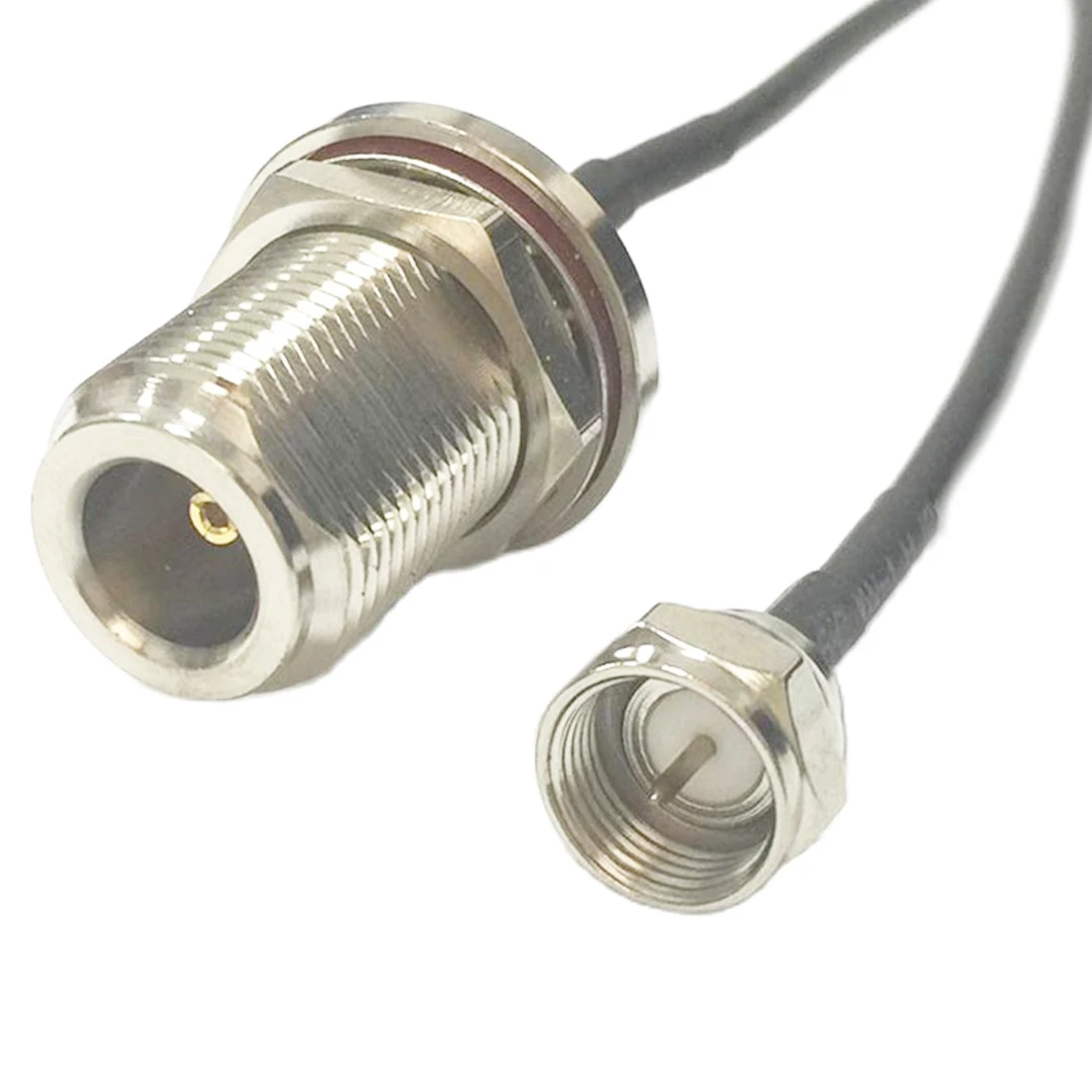 1pc New N Female Bulkhead Nut Switch F Male Plug RF Pigtail Cable RG174  Wholesale 20CM 8