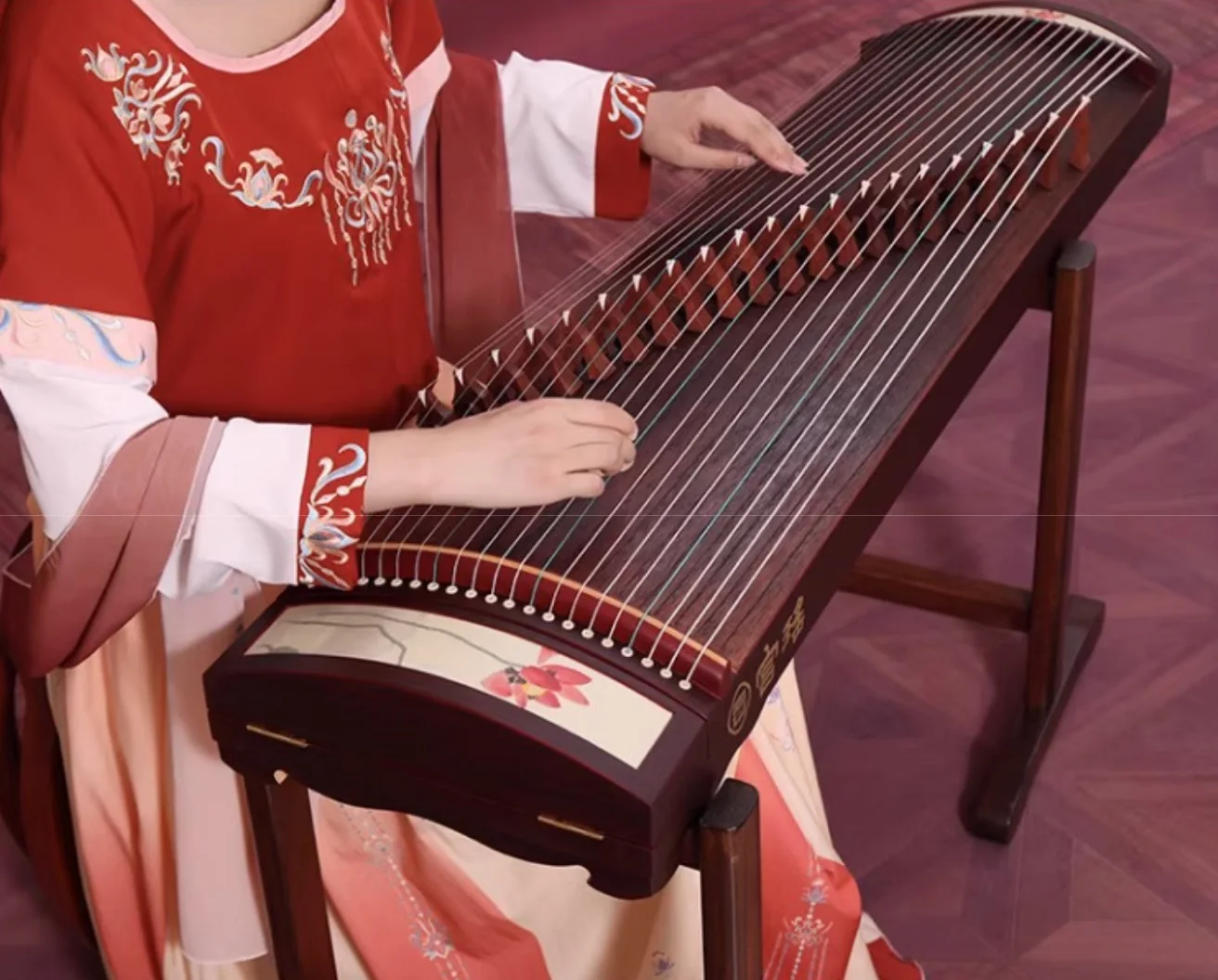 

Guzheng 130cm Hibiscus flower pattern Chinese string instruments