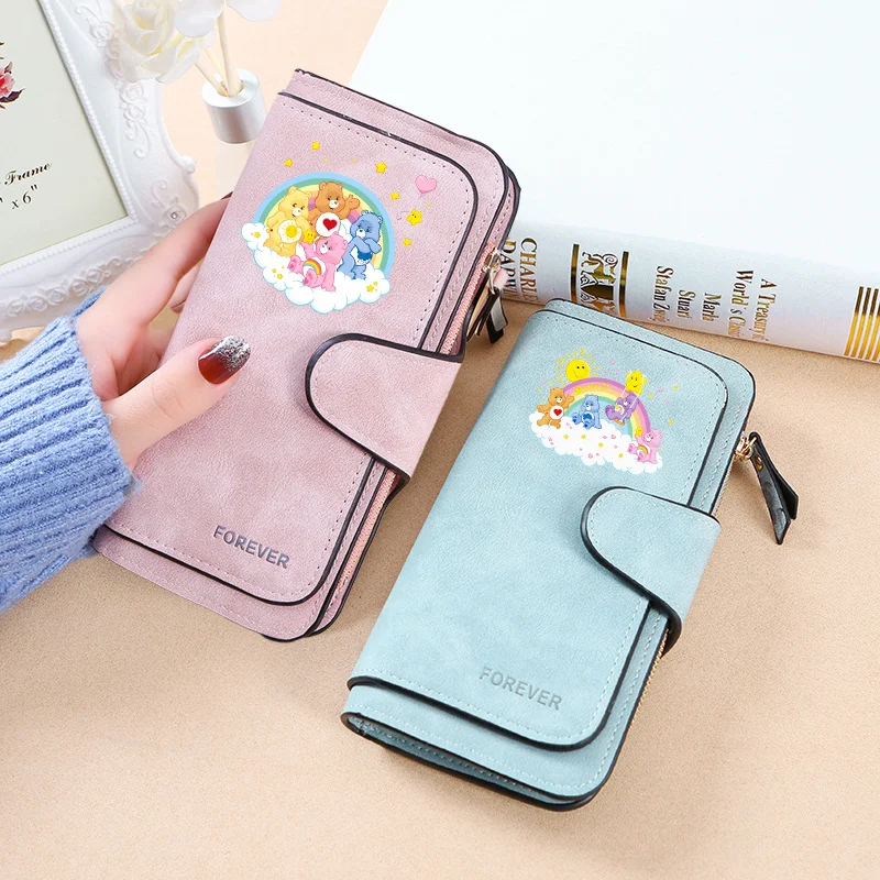 

Care Bears Women Wallets Cute Cartoon Anime Print Fashion Purse Portable Multi-card Slots Clutch Valentine's Day Birthday Gifts