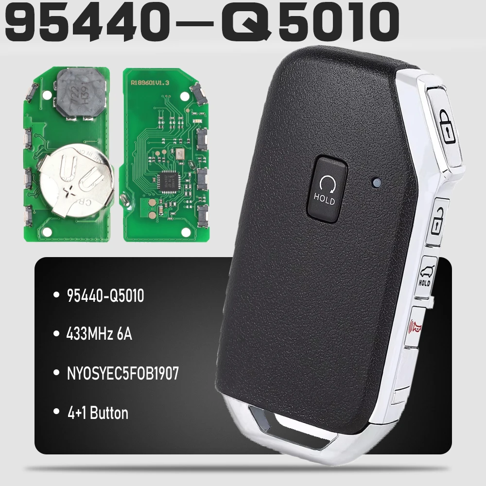 

KEYECU for Kia Seltos 2021 P/N: 95440-Q5010 , NYOSYEC5FOB1907 433MHz 6A Smart Remtoe Key Fob
