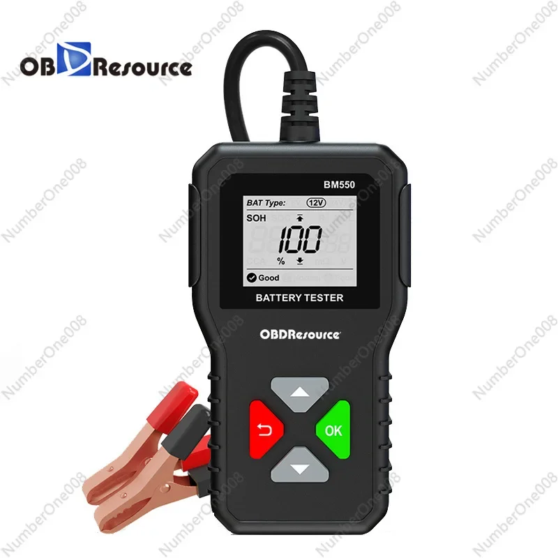 محلل بطارية BM550، اختبار بطارية احترافي 6 فولت 12 فولت 24 فولت ثلاثة في واحد، اختبار عمر البطارية