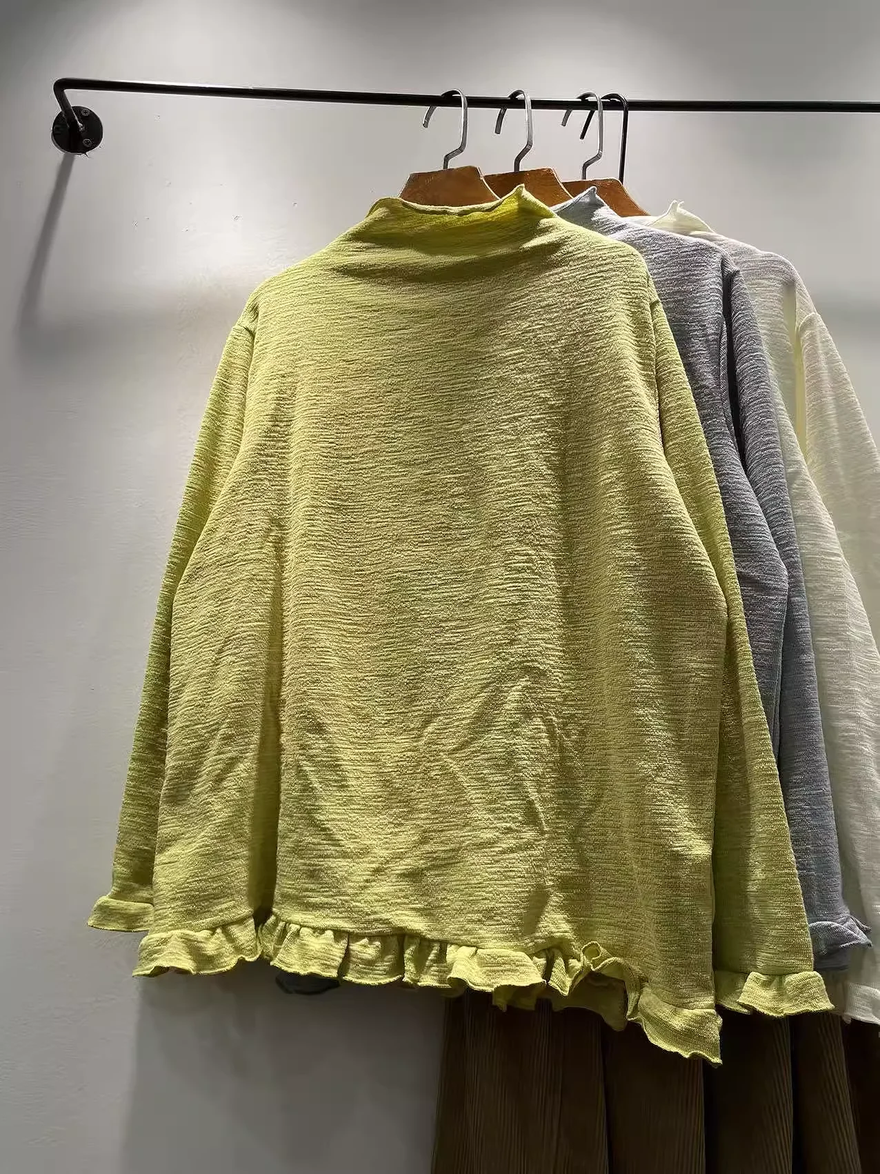 

2026 Mori Girl Pure Cotton Long Sleeve Shirts for Women Pullover Autumn Japan Style Semi-high Collar Solid Backing Shirts