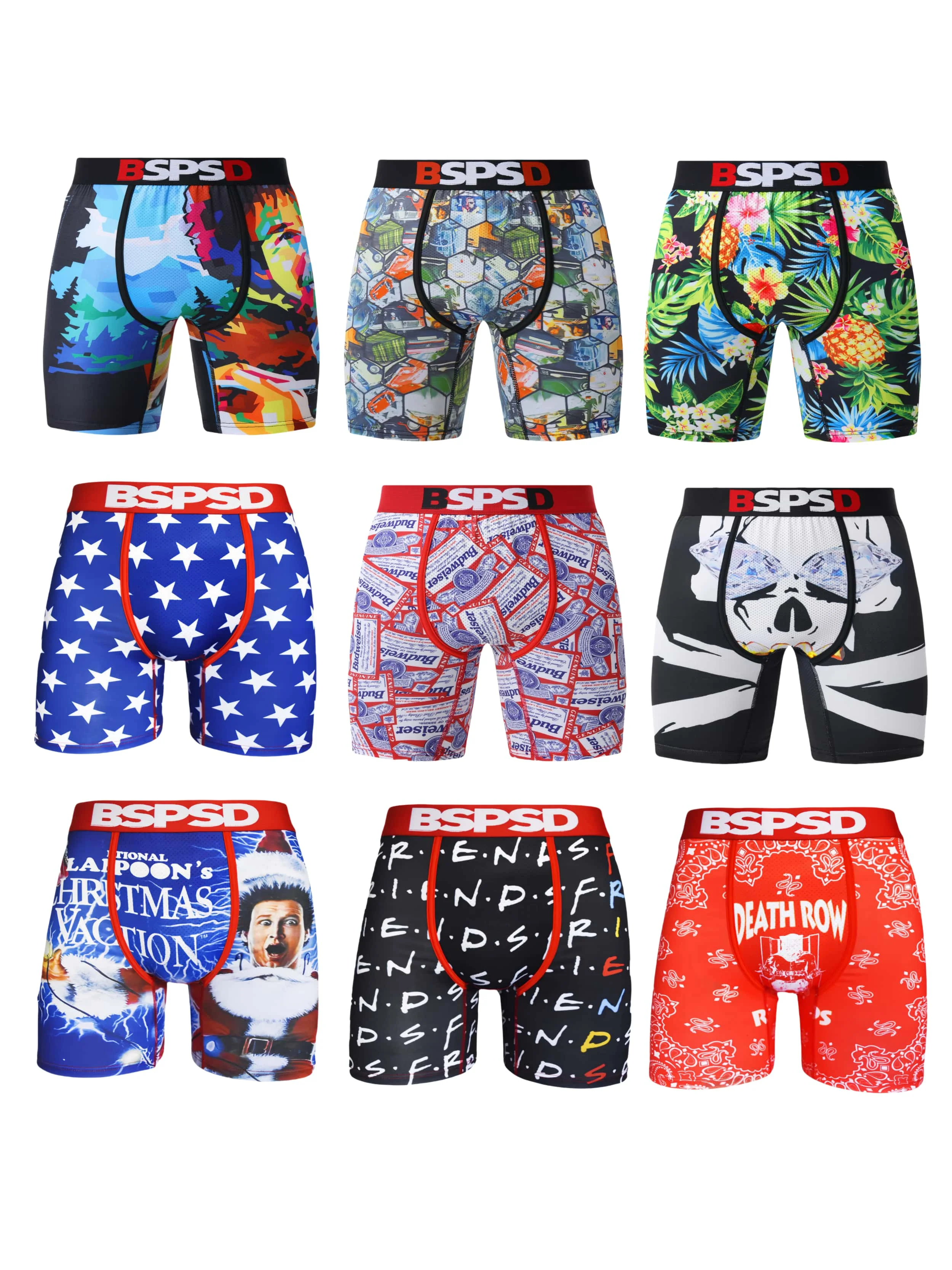 BSPSD Sexy Print Men Underwear Boxer Cueca Male Panty Lingerie Men Underpants Panty Boxershorts