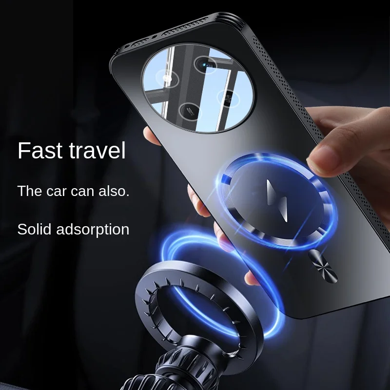 For Huawei Honor X9C Case Hard AG Matte Magnetic wireless charging Lens Protective Back Cover Case For Honor X60 Pro X9C Shell