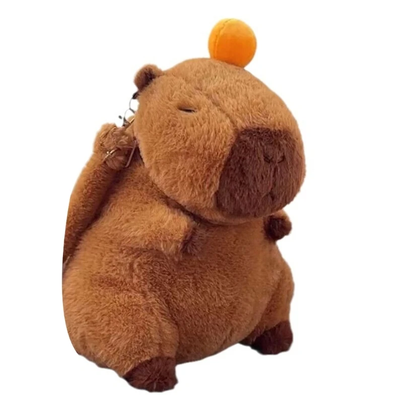 Stylish Capybara Fun Stuffed Animal Trendy Plush Bag with Adjustable Straps