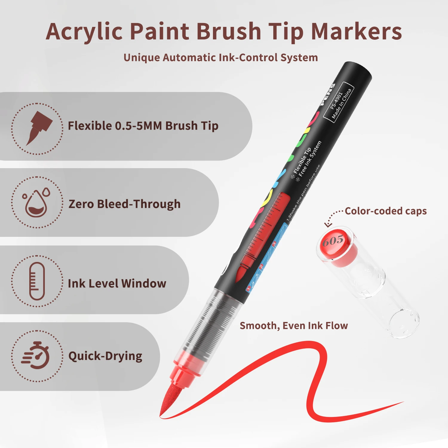 168/120/72/60/48/36/24/12 أقلام تحديد أكريليك سائلة مباشرة، تستخدم الطلاب لون الرسم الاحترافي الفني #3