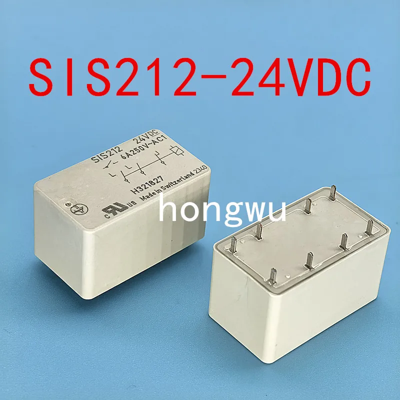 

100% оригинальное новое 1 шт. SIS212-24VDC реле 6A 8 контактов
