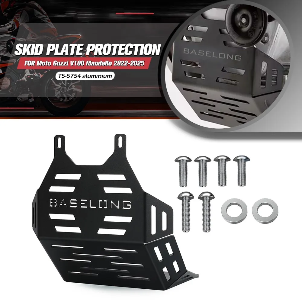 

For Moto Guzzi V100 Mandello 2022-2023-2024-2025 Motorcycle Engine Chassis Protective Cover Guard Chassis Expedition Skid Plate