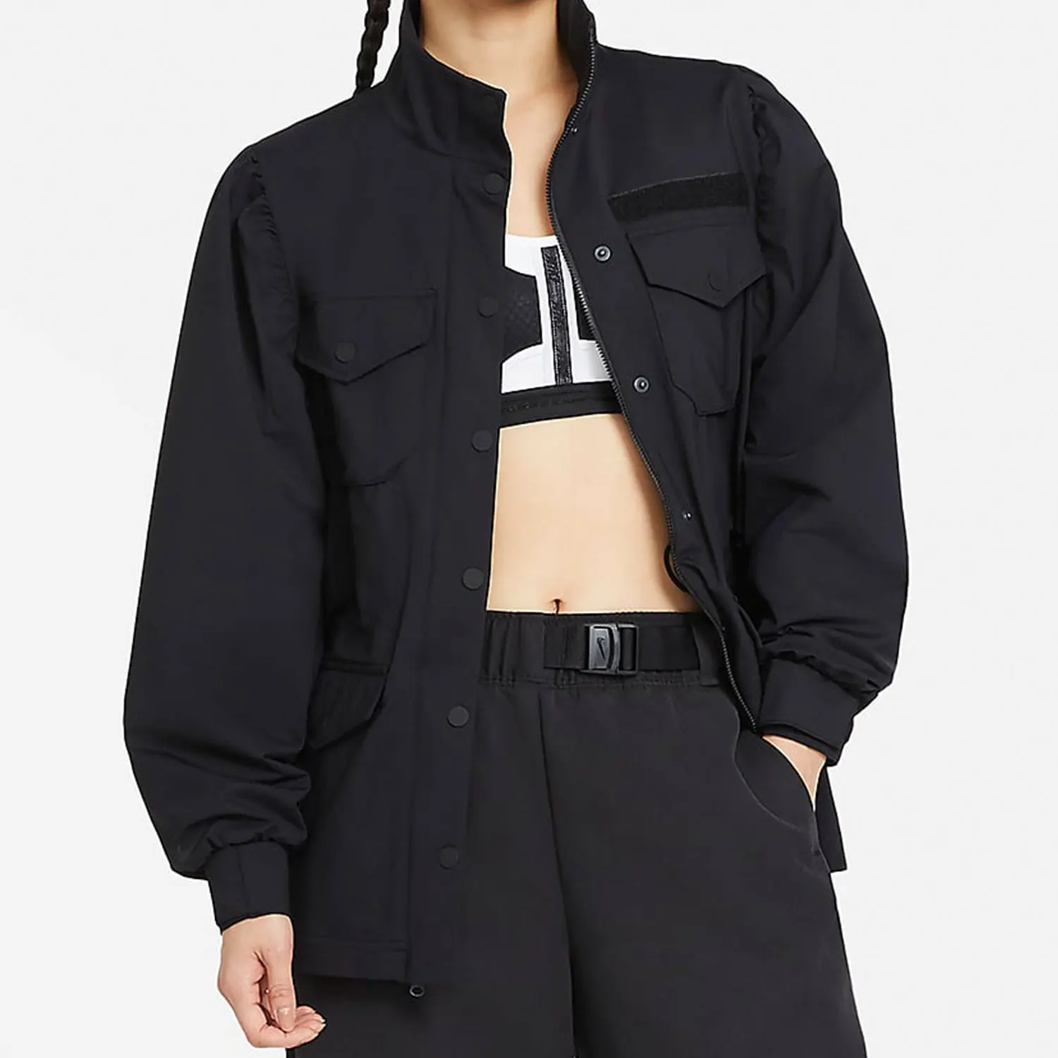 Nike genuine seasonal new women's sports and leisure workwear stand up collar jacket DA2327-010