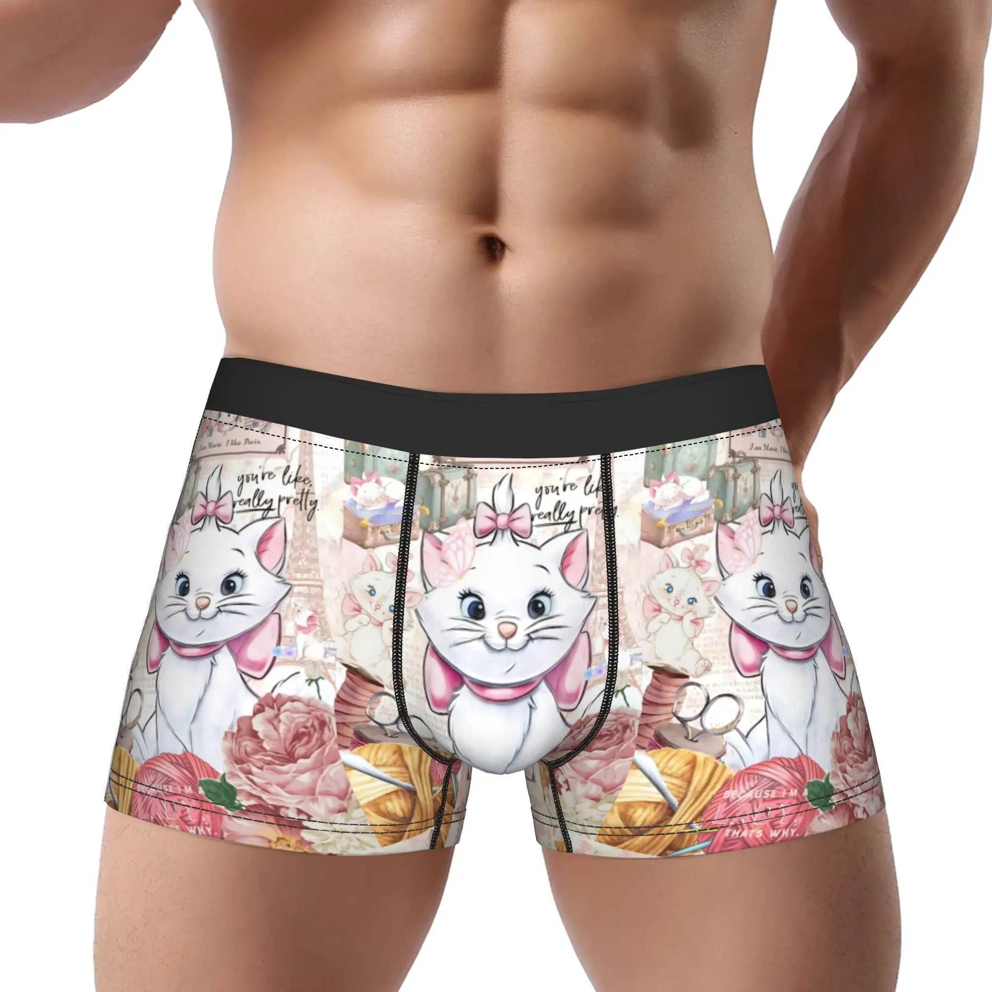 The Aristocats boxers  adults 18 plus Underpants Breathbale Panties Man Underwear Ventilate Shorts Boxer Briefs