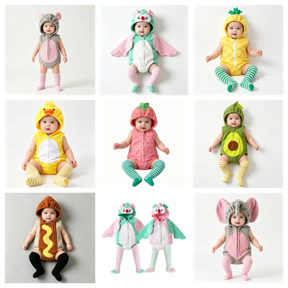 2pcs/set Carnival Spring Baby Rompers Hooded Fleece Toddler Infant Clothes Overall Bodysuits Jumpsuit Costume For Kids Girl Boy