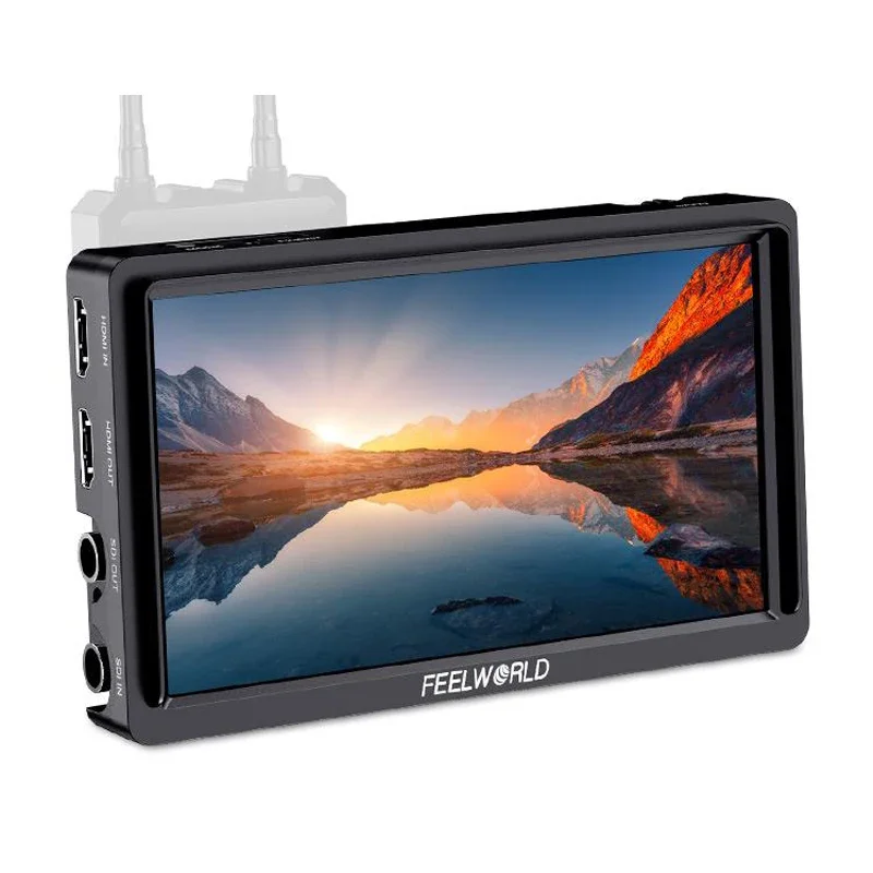 شاشة فيديو للكاميرا مقاس 6 بوصات من Feelworld FW568S IPS 1920X1080 3G-SDI 4K HDMI مخرج إخراج F970 مجموعة طاقة وتثبيت خارجية