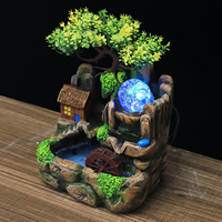 Desktop Fountain Simulation Resin Desktop Fountain Rockery Decor Atomizing Home Ornament Decoration Home Ornament Table Ornament