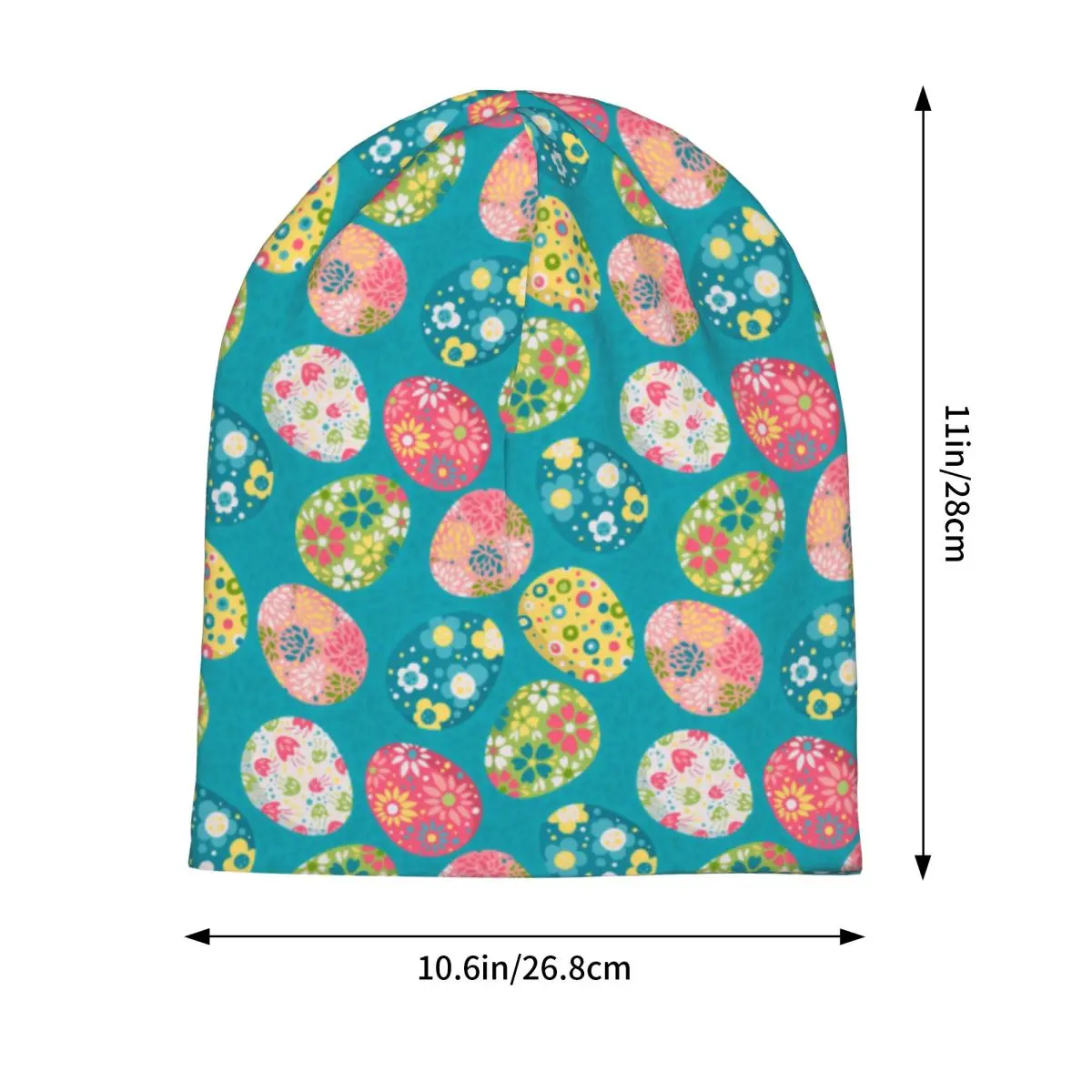 Easter Day Beanie Hats Floral Eggs Print Fashion Caps Men Women Kpop Knitting Hat Spring Graphic Elastic Beanie Hats