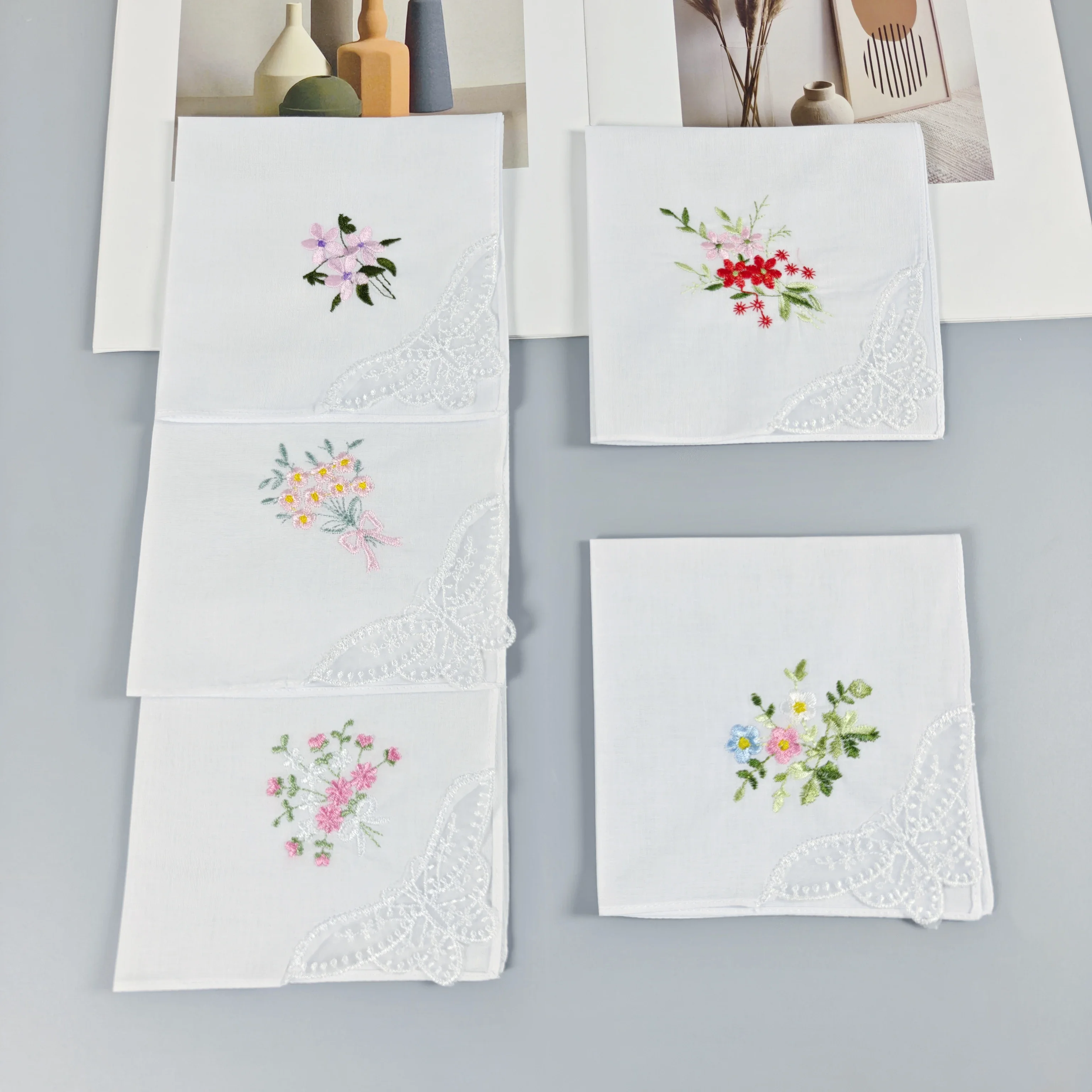 lenco-feminino-bordado-branco-de-algodao-11-polegadas-28cm-moda-decoracao-de-casa-suprimentos-de-casamento-fino-5-pecas