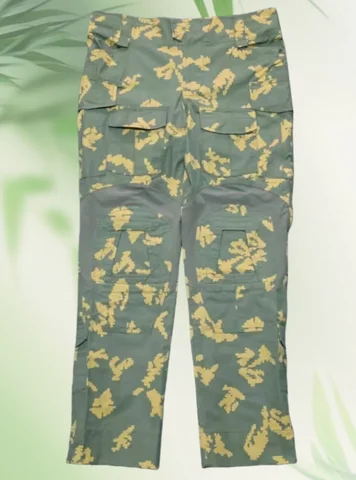 Yellow flower camouflage outdoor tactical durable pants