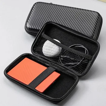 Hannord กระเป๋าเก็บแบบพกพา Eva Hard Disk Case เครื่องชาร์จมือถือสายเคเบิลข้อมูล U Disk SSD Charger กล่องเก็บแบบพกพา