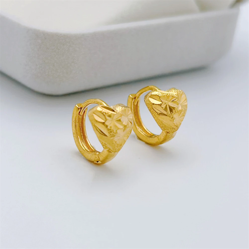 Women\'s Earrings Set Gold Color Heart Ear Cuff Small Hoop Earing Brincos Femme Pendientes Mujer Trendy Jewelry Accessories Gifts