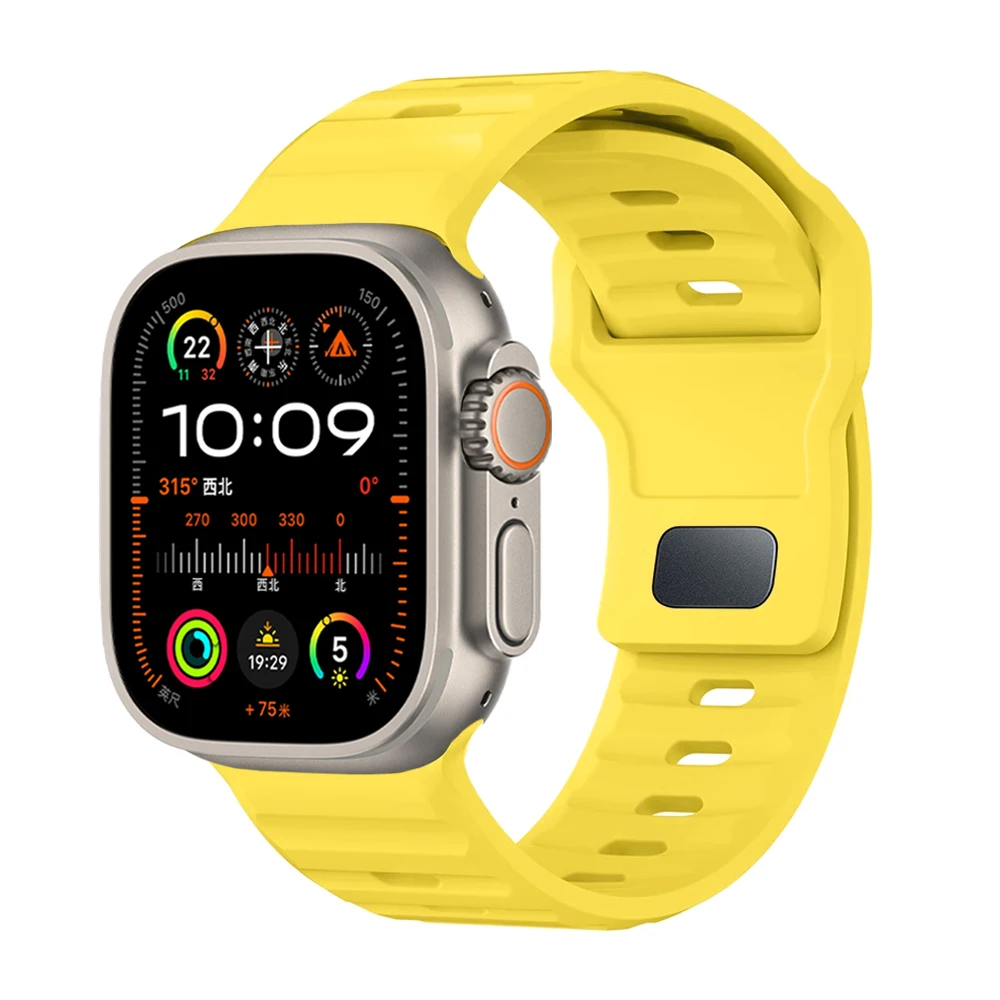 Silikonarmband für Apple Watch 44mm 49mm 40mm 45mm 42mm 46mm Armband iWatch Serie 12 11 9 8 7 6 SE 10 Ultra 3 4 2