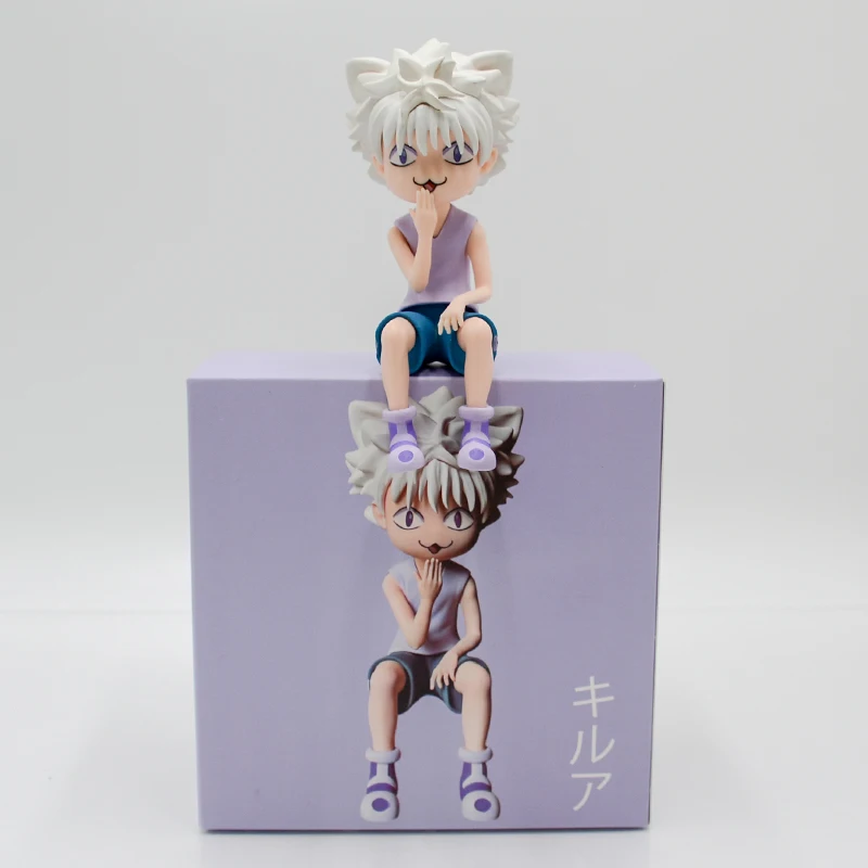 11cm Hunter x Hunter Killua Zoldyck Anime Figure Noodle Stopper Gon Freecss Action Figure Figurine Cute Cat Face Model Doll Toys