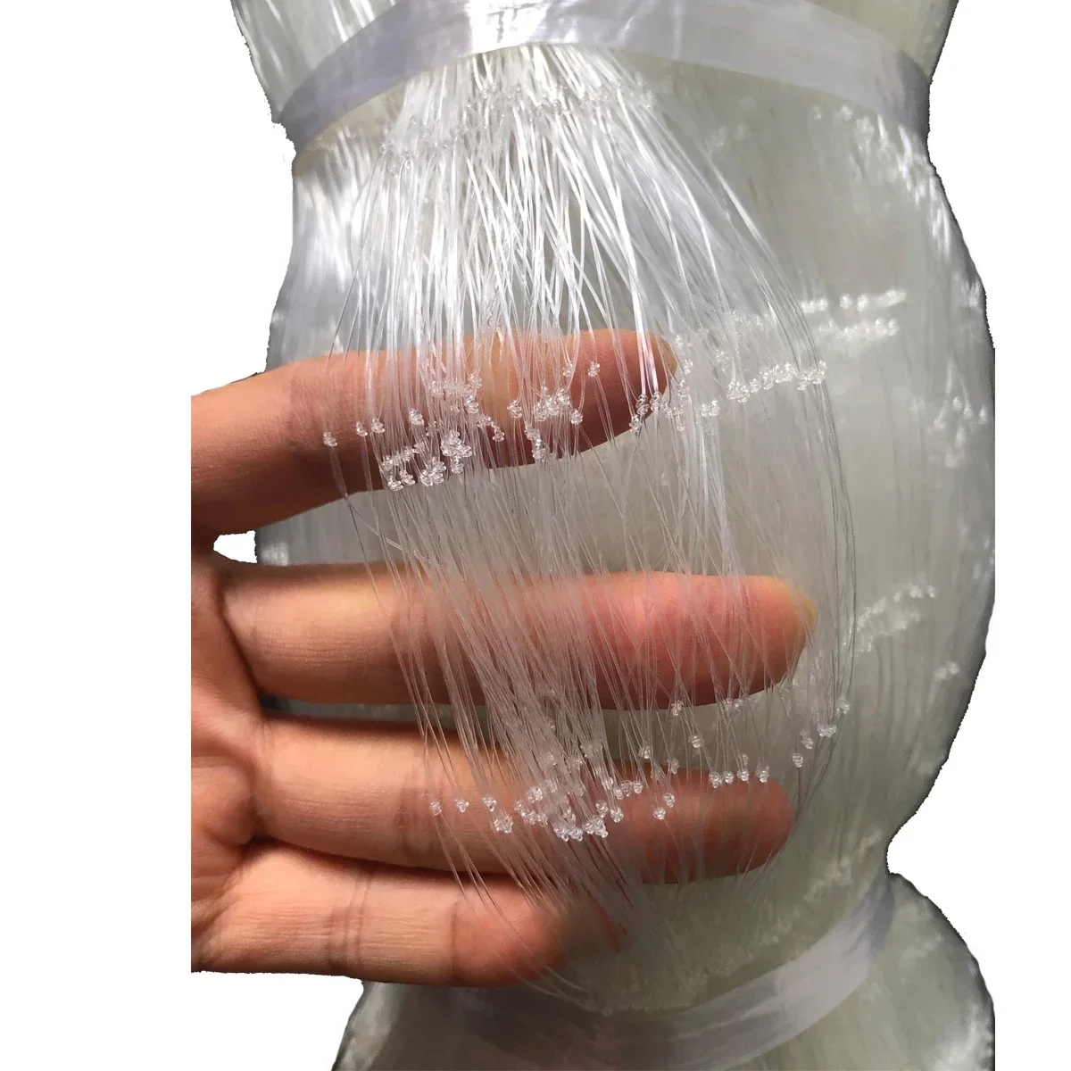 Twine 0.5mm-0.7mm Semi-Finished Fish Nets Length 95m-400m Fishing Net Cloth 42mm-290mm Mesh for Monofilament Nylon Fish Network