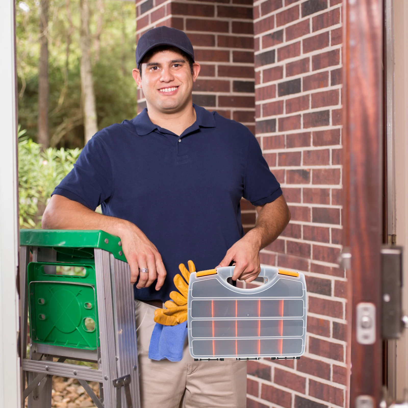 

1pc Multi-Grid Storage Durable Tool Container Removable Partitions Small Items Organizer Small Items Household Warehouse