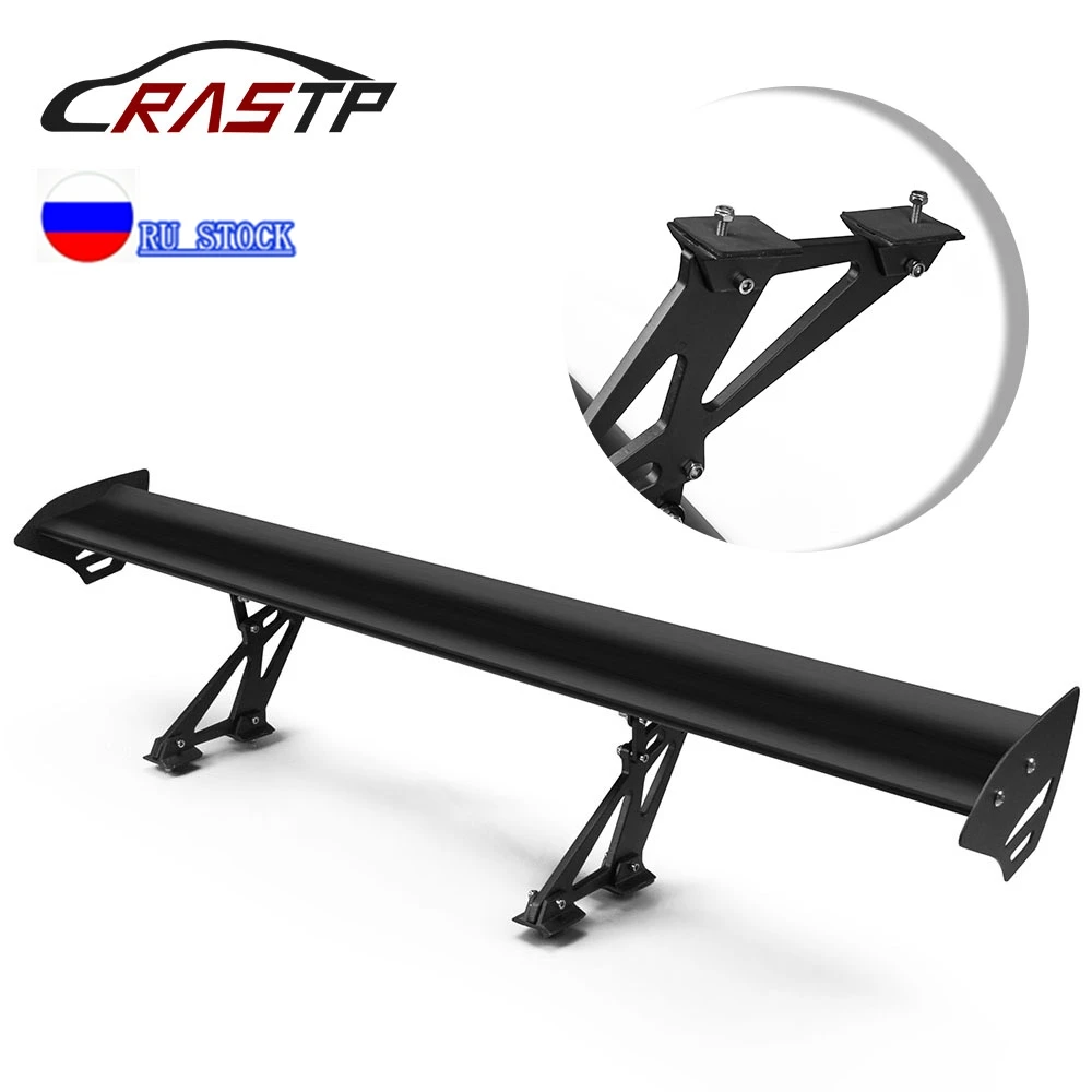 RASTP-New 53'' Black Car Spoiler Universal Single Deck Sedan Adjustable Car GT Rear Wing Trunk Racing Spoilers RS-LTB123-2