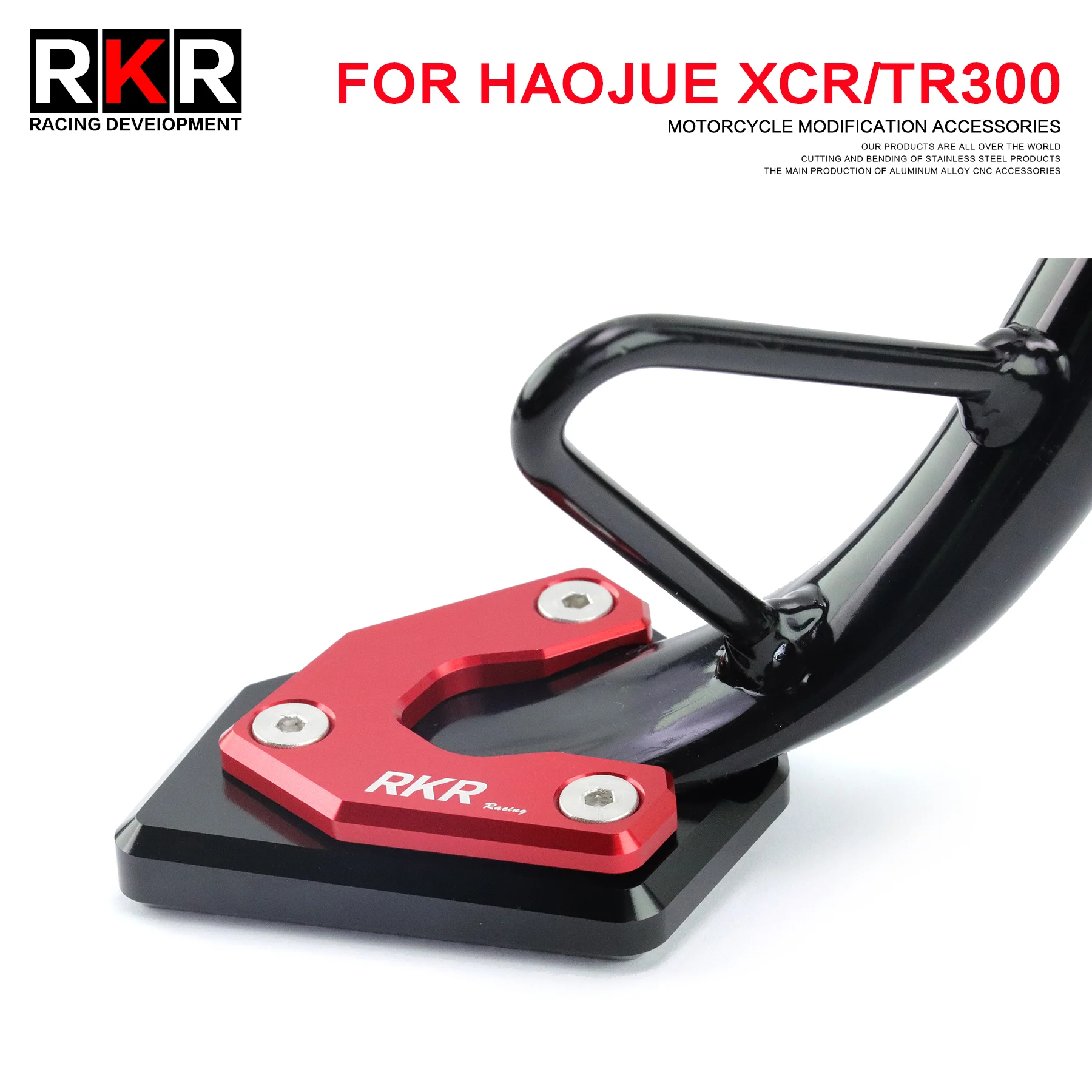 

For HAOJUE XCR300 TR300 TR 300 2023+ CNC Motorcycle Kickstand Foot Enlarge Side Stand Extension Pad Support Plate Accessories