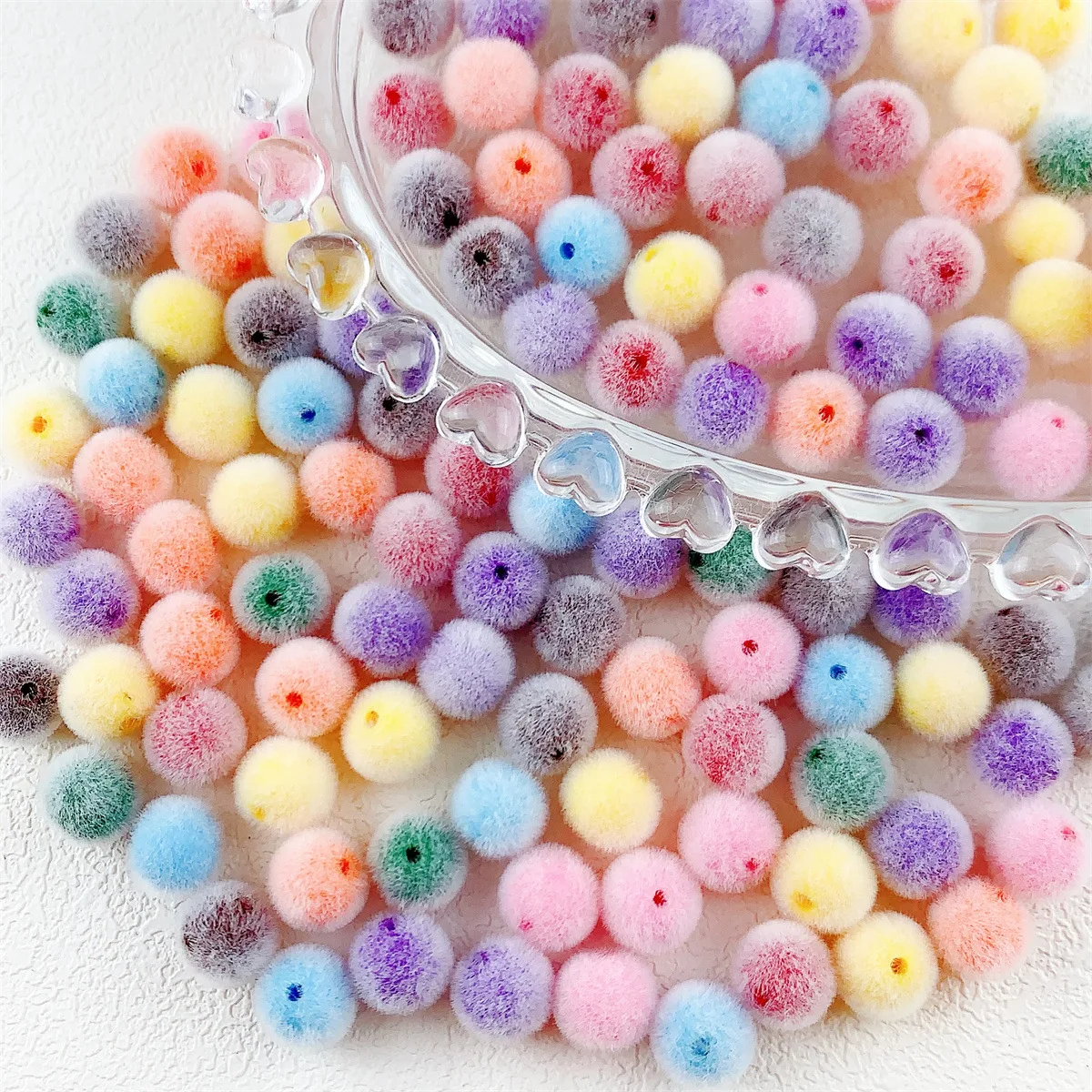 20個 8mm カラフルアクリルフロッキングベルベットビーズ - Bead Mat Velvet のレビューと価格