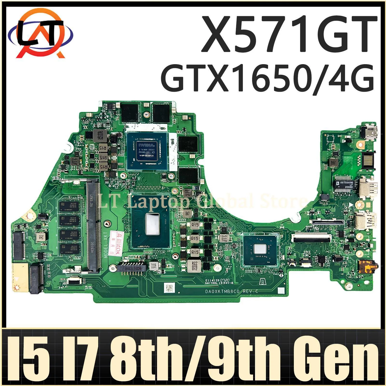 

Mainboard For ASUS X571GT X571GD R571GT VX60GT K571GT F571GT YX571GT A571GT Laptop Motherboard I5 I7 8th/9th Gen GTX1650/GTX1050