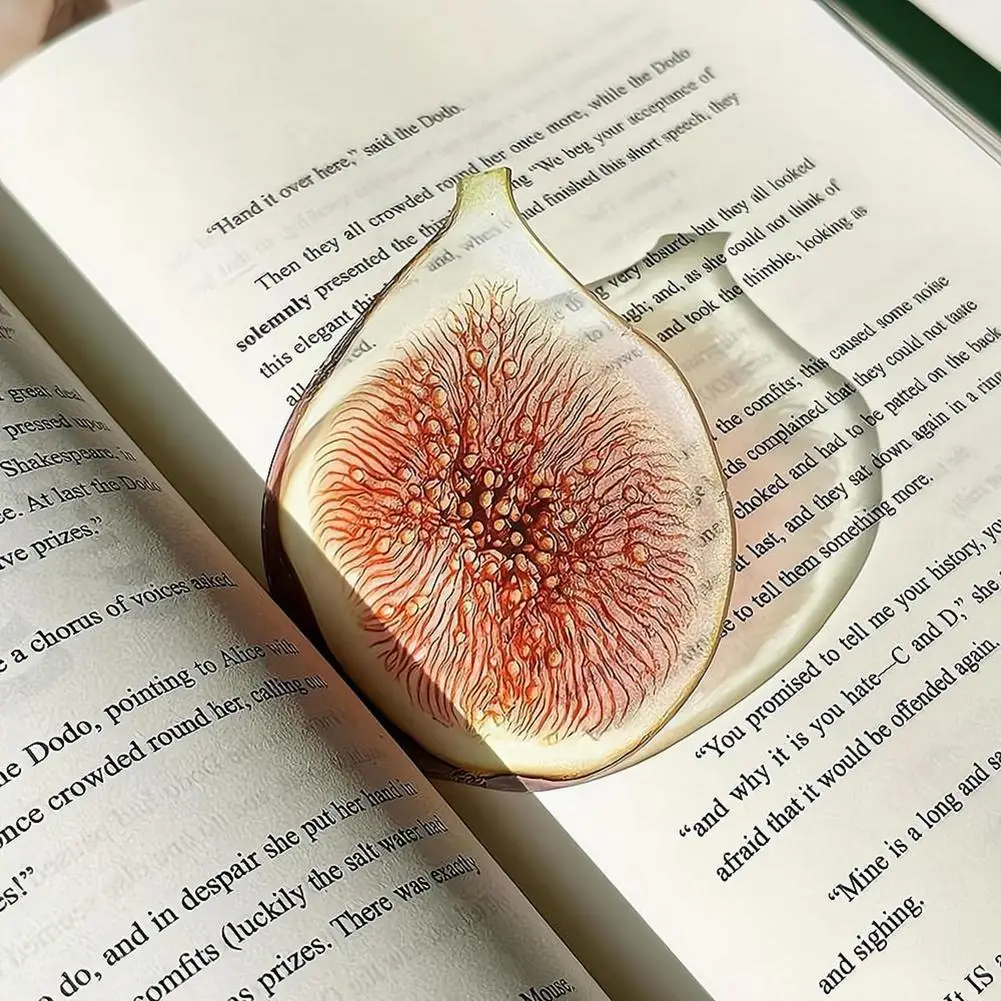Kreatives Frucht-Acryl-Lesezeichen Ästhetisches Durchscheinendes Wassermelonen-Orangen-Lesezeichen im Ins-Stil Seitenmarkierer Geschenk für Leser und Kinder – Detail 6