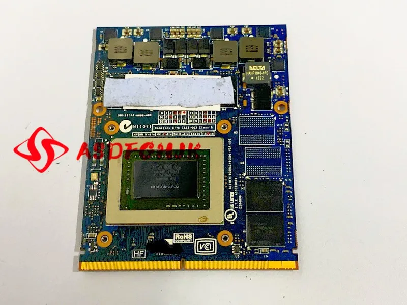 Genuine 6050A2494801-VGA-A02 FOR TOSHIBA X70 LAPTOP Graphics card GTX675M All Tests OK