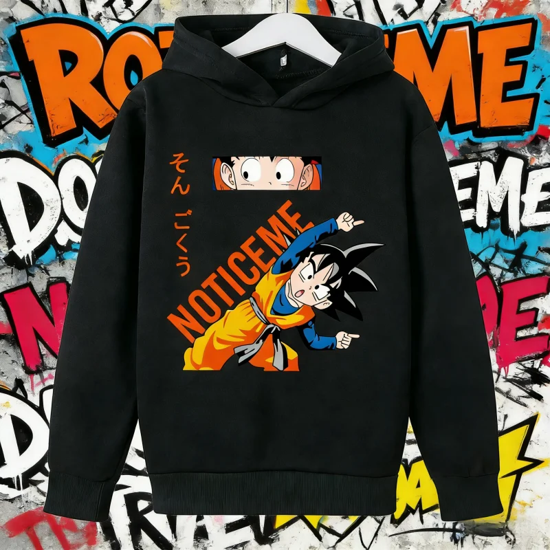 

2026 New Autumn/winter Dragon Ball 40th Anniversary Son Goku 100% Cotton Anime Printed Hoodie Extra Size Streetwear Unisex Y2k