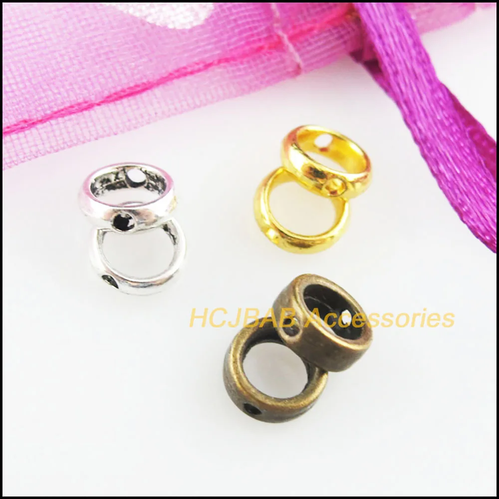 150Pcs Tibetan Colors Round Frame Spacer Beads Charms 6mm
