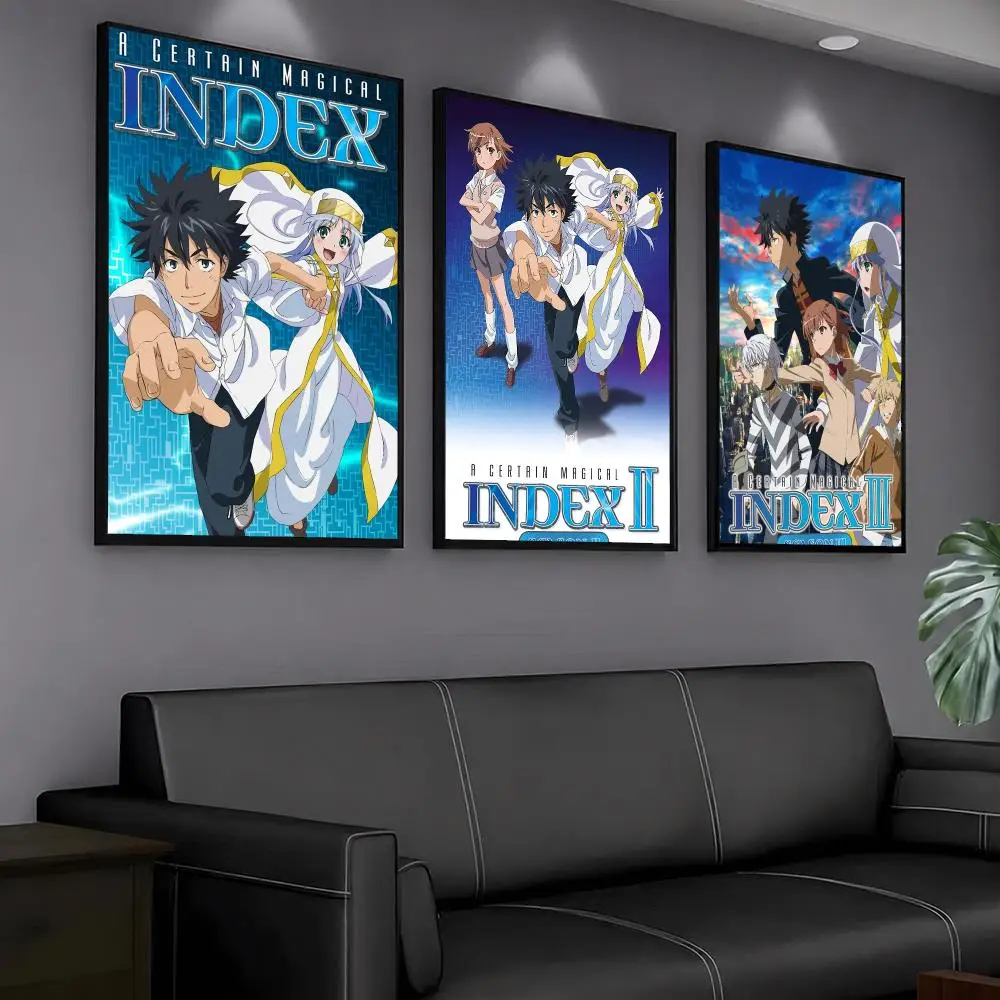 anime A-A Certain Magical Index-X Painting Calligraphy Artwork for Home Bedroom Office Wall Decoration Gift