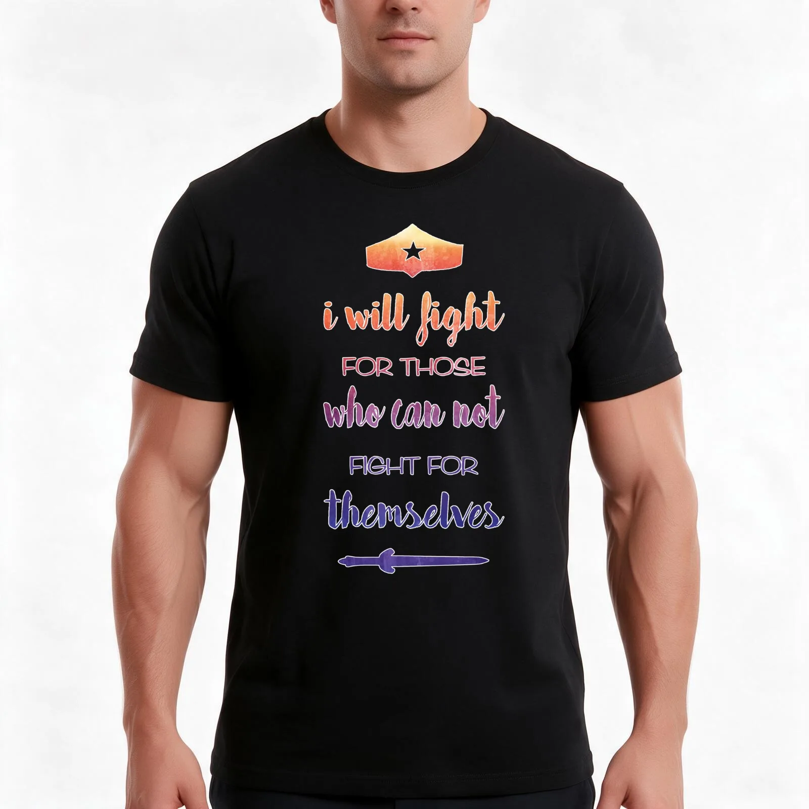 I Will Fight For Those Who Can Not Fight For Themselves T-Shirt, Summer Casual Cotton Tee, Oversized Streetwear Tops