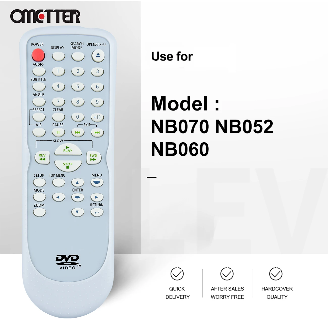 NB070 NB052 NB060 NB050 NB064 Remote Control for Magnavox/Sylvania CDVL700E, DVL120E DVL700E MSD124 DVL100E EWD7004 RSD200E