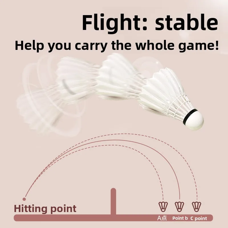 Badminton is not easy to break, indoor and outdoor competitions, windproof training and entertainment balls, 3 pieces per bucket
