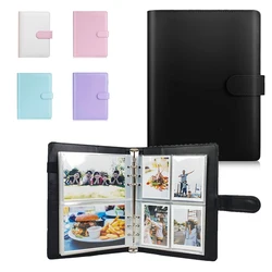 A5 6 Ring PU Leather Binder Photocards Cover Cute Loose-leaf Collect Book Photo Cards Album Storage Book Stationery A5 Notebook