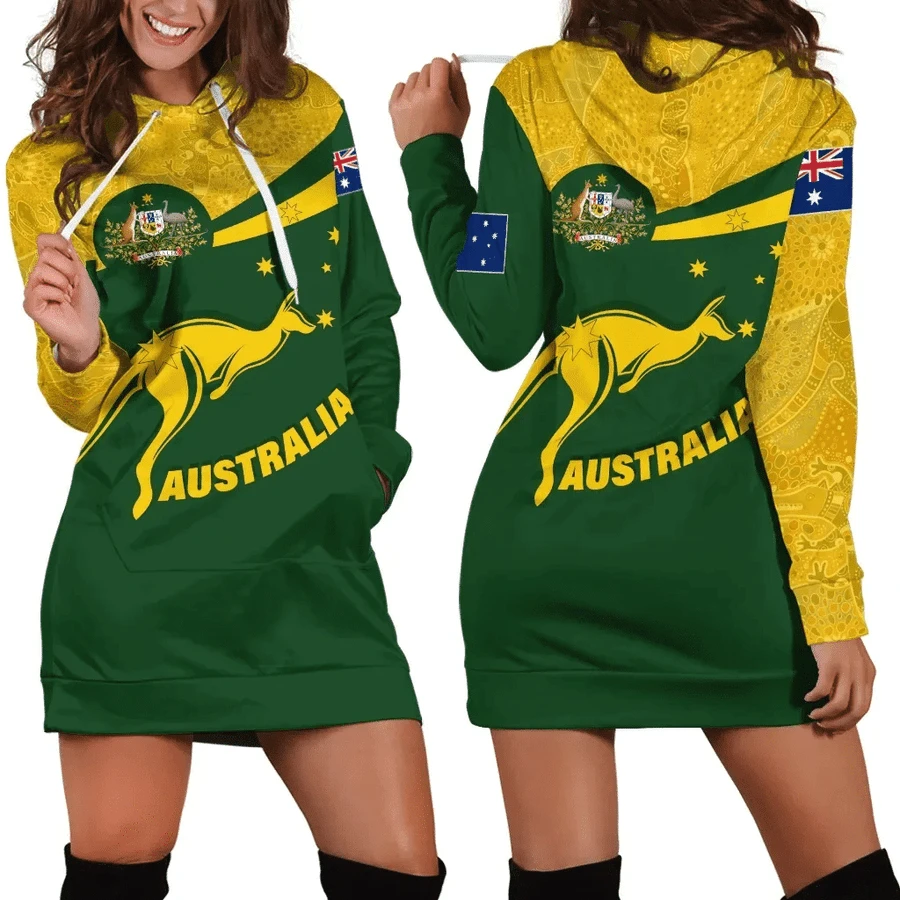 

Australian kangaroo flag Harajuku pullover Funny sportswear 3DPrint Women's casual hoodie 3D dress