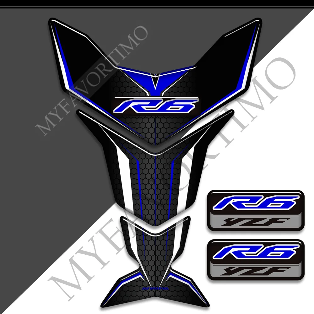 

Tank Pad Fuel Protector Emblem Badge Stickers Decal Knee For YAMAHA YZF-R6 YZF R6 YZFR6 2016 2017 2018 2019 2020 2021 2022